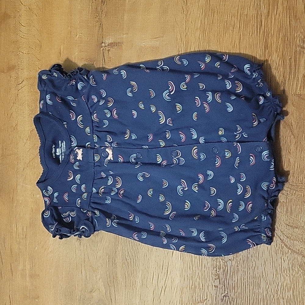 6 month Carter's cloud and rainbows romper